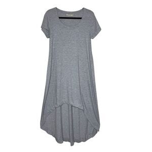 Caite Heather Gray High Low Swing Dress Size S Casual
